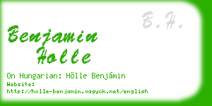 benjamin holle business card